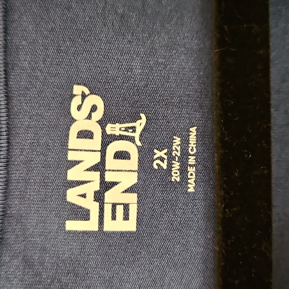 Lands' End 2X Teal Ruffle Button-Up Shirt EUC - Picture 5 of 7